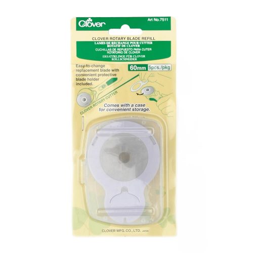 5 Steel Silver Clover Rotary Blade Refill Pack: 60mm x 5 